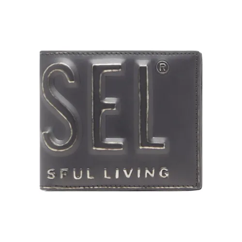 DIESEL Double Layer PU (полиуретан) Полиуретан Кошелек Мужской Черный