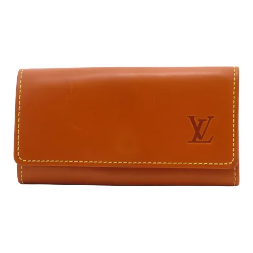 LOUIS VUITTON Кожа Кошелек Key Pouch Стандартный Унисекс Карамель