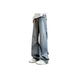 Темно-синие джинсы