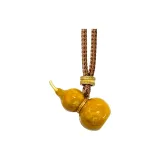 Янтарный Желтый Позолоченный Эмаль Ожерелье с Горлянкой (74 см Регулируемый) 3480