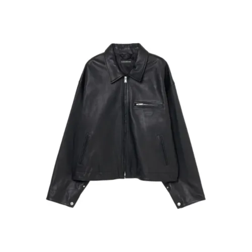 FORSOMEONE Fw25 Кожа Work JKT Кожа Куртка Мужской