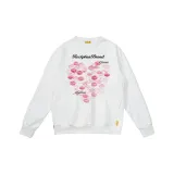 Белый свитшот с круглым вырезом