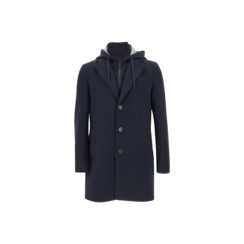 Manuel Ritz Темно-синий Мужской Пальто