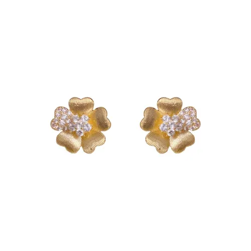 BONAS Copper Stud Earrings Women's BONAS Медные серьги-гвоздики женские