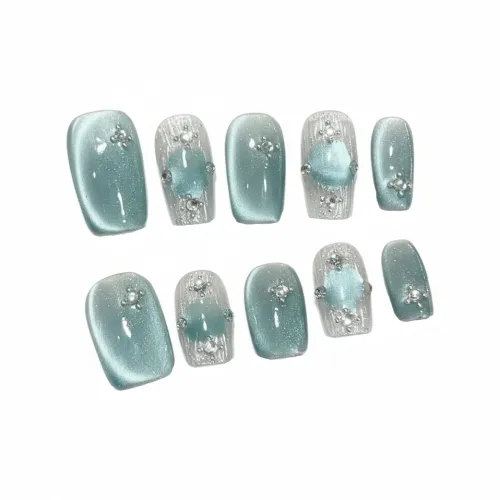 XNTX Наклейки для ногтей False Nail для искусства ногтей False Nail MID Длина Cool Color Series Телесный стиль Instagram
