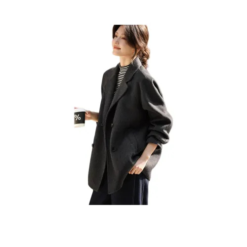 XWI Carbon Gray Cropped Women's Coat XWI Укороченное женское пальто угольно-серого цвета