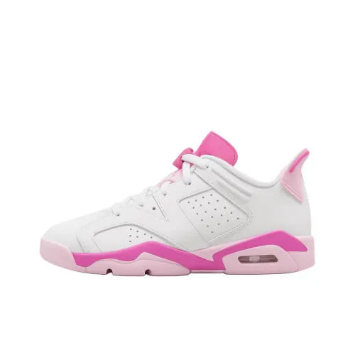 Jordan Air Jordan 6 Детские баскетбольные кроссовки Low Топ Белый Школьный возраст
