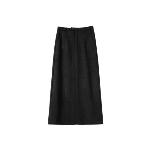 Late White Повседневный Длинный Юбка Женские