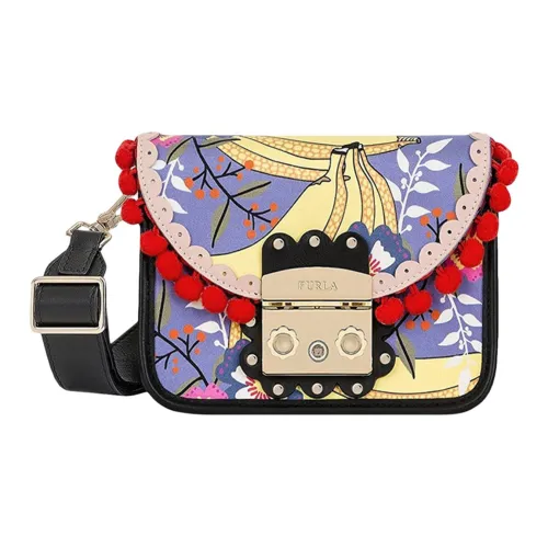 Furla Metropolis Collection Кожа Сумка через плечо Мини Женская Фиолетовая