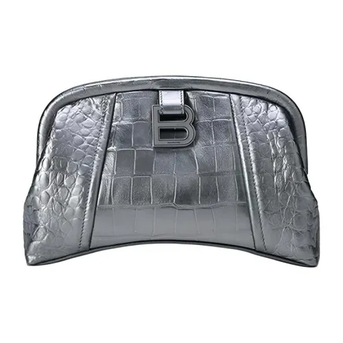 Balenciaga Клатч из коровьей кожи размер Extra Small женский серебряный