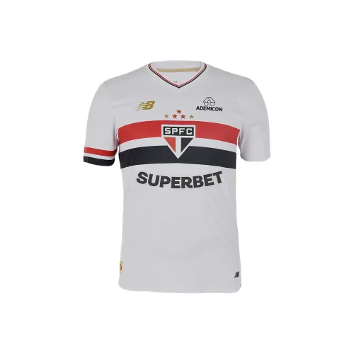 New Balance Sao Paulo FC Дом Короткий Рукав Джерси Футбол Джерси Мужской