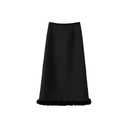 Late White Повседневный Длинный Юбка Женские