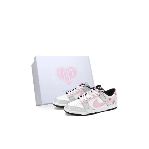 Nike Dunk Love Song Slip Resistant Abrasion Resistant Низкий Топ Детские Скейтбординги Черный Серый Унисекс