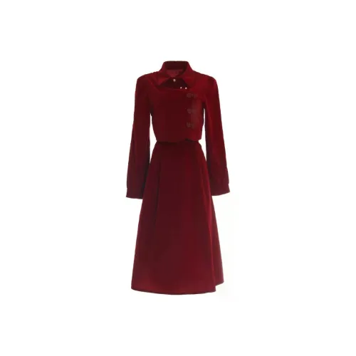 DITB Бургунди Женские Вечерние Платья