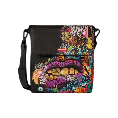 SPRAYGROUND Сумка через плечо из искусственной кожи мужская черная и разноцветная