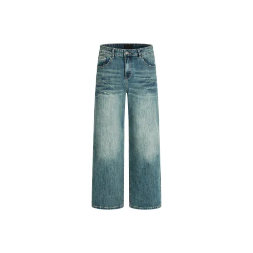 FDYZ Винтажные синие унисекс джинсы