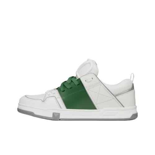 Valentino Open Skate Low Top Casual Versatile Skateboard Shoes Men's White Green Валентино Open Skate Low Top Повседневные Универсальные Кроссовки для скейтбординга Мужские Белые Зеленые