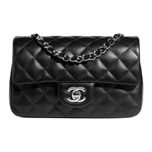 CHANEL Classic Flap CF Sheepskin Сумка через плечо Мини Женская Черная