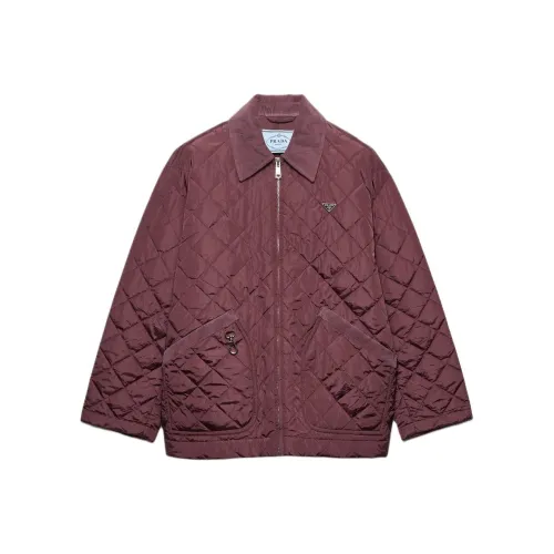 PRADA Гранат Красный Женский Пуховик