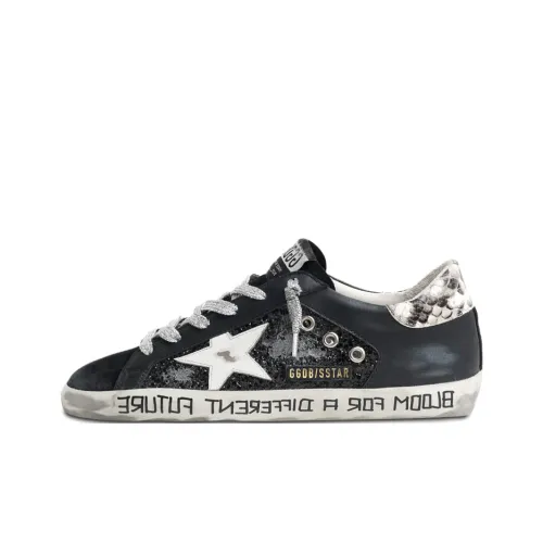 Golden Goose Супер Звезда Low Топ Кроссовки для скейтбординга Женские Черный Состаривание Позиционирование стиля