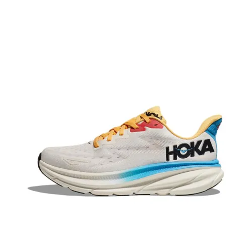 HOKA ONE ONE Clifton 9 Low Топ Беговые кроссовки Женские Белый Синий