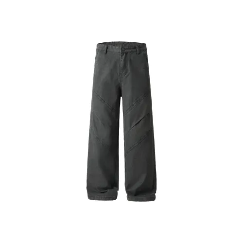 FUERZA Серый Зеленый Унисекс Джинсы