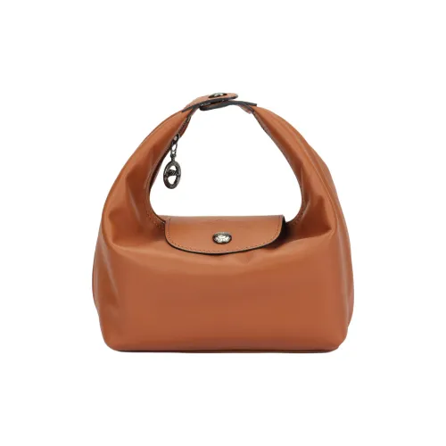 LONGCHAMP Le Pliage Xtra Коровья кожа Сумка Экстра маленькая Женская Коньячный бренди
