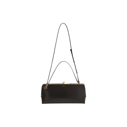 JIL SANDER Goji Телячья кожа Сумка через плечо Средняя Женская Черная