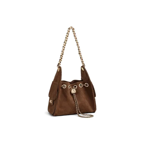 C°BANNER Ткань Сумка через плечо Средняя Женская Кофейная