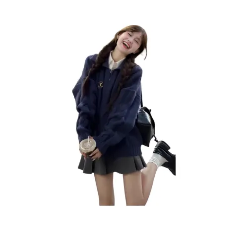 VENICEW Королевский синий с VN Brand Наклейка Женская Трикотаж