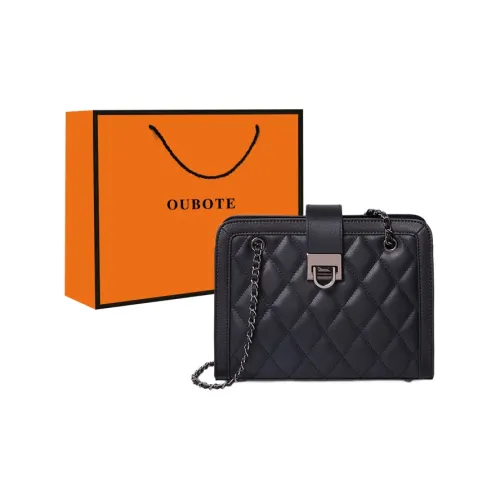 OUBOTE Сумка через плечо из коровьей кожи с синтетической кожей женская черная