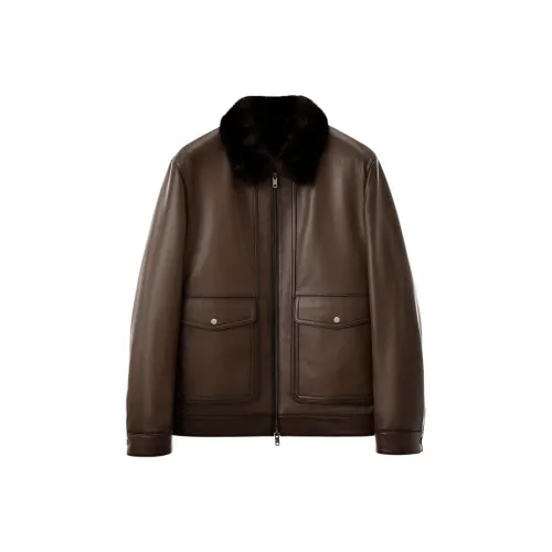 SINBOS Withered Деревянный Верблюжий цвет Мужская Кожаная куртка