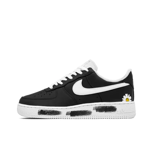 Nike Air Force 1 Petite Leaf Амортизация Легкий Низкий Топ Скейтбординг Кроссовки Унисекс Черный Белый
