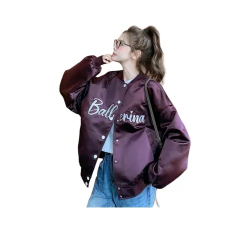 OURUOKE Фиолетовый Утеплённый Женский Короткий Пальто