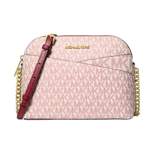 MICHAEL KORS Jet Set Travel Покрытый холст Сумка через плечо Средняя Женская Цвет Вишня