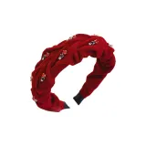 Заколка для волос в стиле Chanel Vintage с оборками [Red]