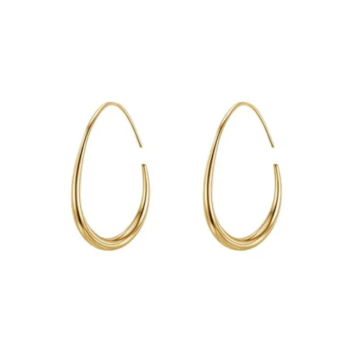 Rhymes Серьги с золотым покрытием из меди женские