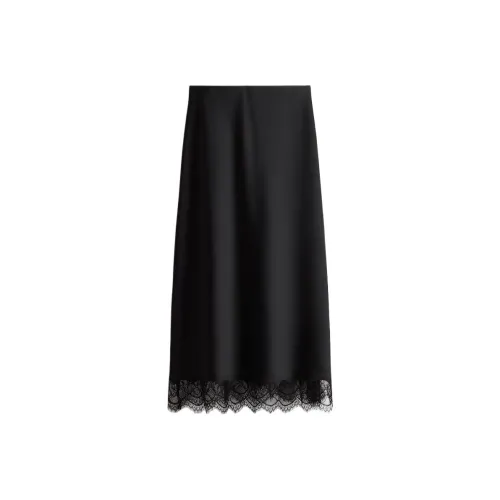 H M Черные Женские Повседневные Длинные Юбки