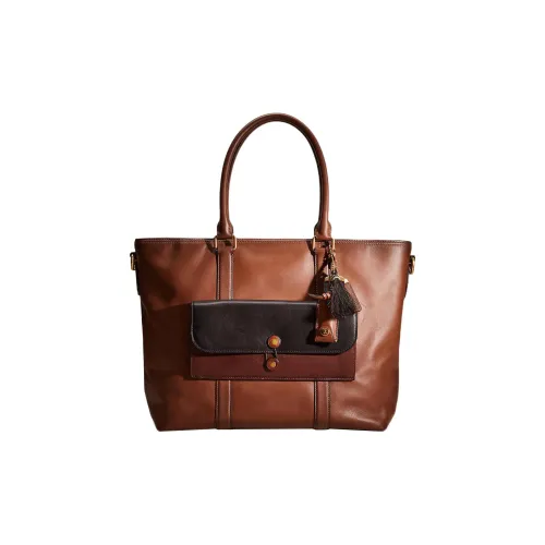 COACH Metropolitan Перчаточная дубленая кожа Сумка через плечо Сумка Большая Женская Седло