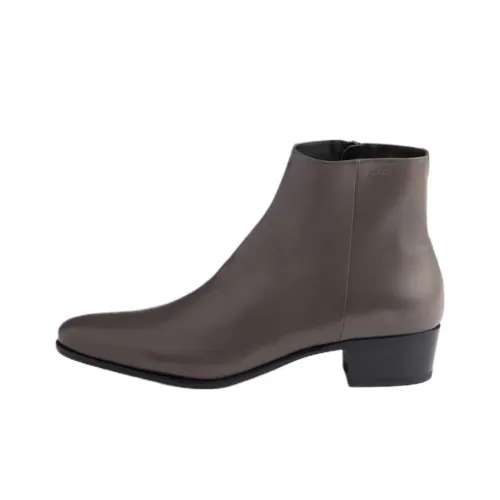 PRADA Ботильоны 4,4CM Мужской Глиняно-Серый