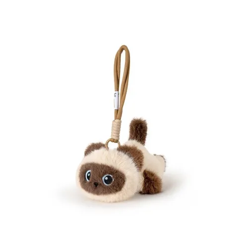 ROSEDAWN Котенок Charm Три Цветка Синий Кошка Симуляция Игрушка Плюшевый Брелок 17 см Длина Тела