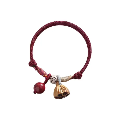 ZUIWENGLANGYASHANWENCHUANG Браслет с шнурками из персикового дерева Унисекс