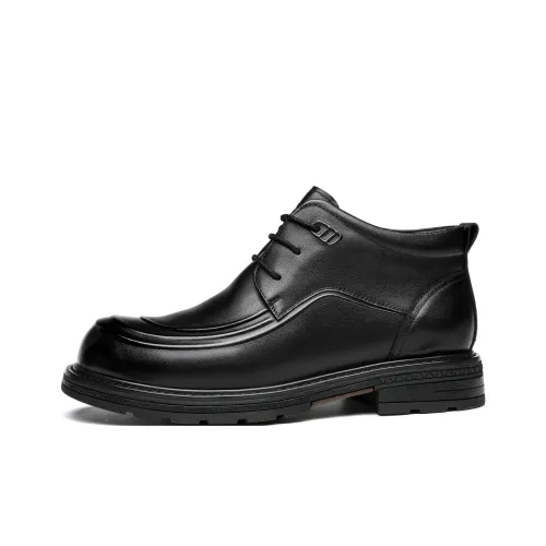 FAPAI Мужские повседневные туфли MID Топ Черный флис с подкладкой Мужской