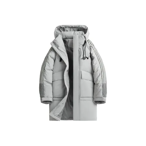 UPZCY Светло-серый унисекс пуховики