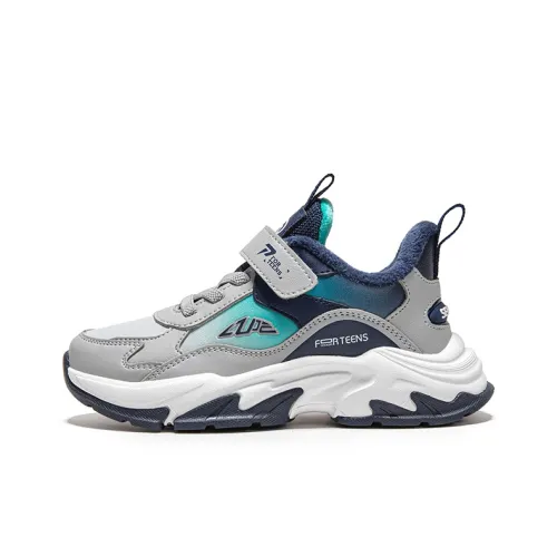 7 PE противоскользящая устойчивая к истиранию детская хлопковая обувь темно-синий светло-серый