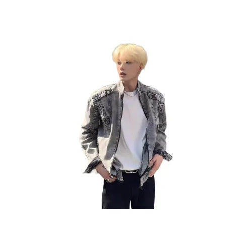 BLACK AT Серый Унисекс Куртки