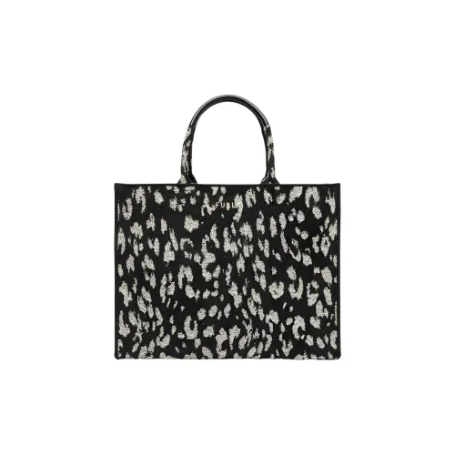 Furla Opportunity Жаккардовая ткань Тоут Сумка Сумка для покупок Сумка Большая Женская Черная