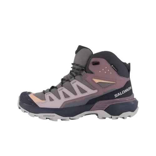 Salomon X Ultra 360 MID Gore TEX Противоскользящий MID Топ Уличная обувь Женская Серый Фиолетовый