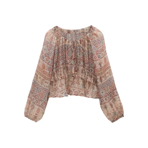 MISHOW Red Women's Shirts MISHOW Красные Женские Рубашки