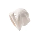 Белый - Железо Логотип Искусственный мех Свободная шапка-бини